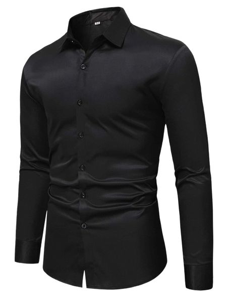 men button front solid shirt x0gm#, White;black