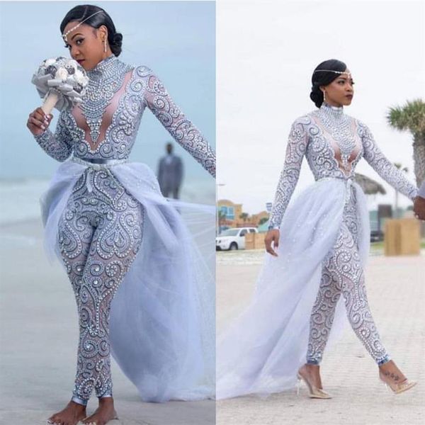 luxury beading jumpsuits wedding dresses 2019 new high neck long sleeve bohemian beach bridal gowns boho wedding dress pants2735, White
luxury beading jumpsuits wedding dresses 2019 new high neck long sleeve bohemian beach bridal gowns boho wedding dress pants2735, White