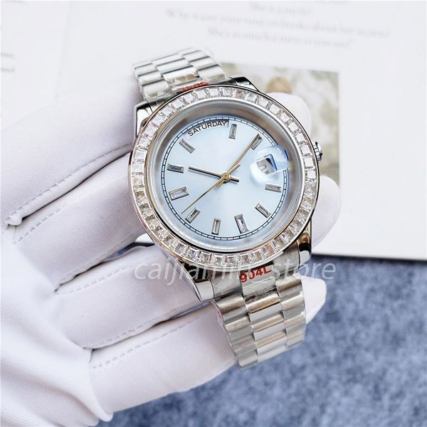 automatic mechanical watch 41/44mm mens watches diamond outer ring large dial waterproof wristwatch, Slivery;brown
automatic mechanical watch 41/44mm mens watches diamond outer ring large dial waterproof wristwatch, Slivery;brown