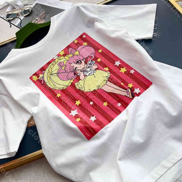 fashion womens t-shirts round collar cotton cartoon embroidery summer fashion simple style charm comfortable versatile designer ladies cloth, White
fashion womens t-shirts round collar cotton cartoon embroidery summer fashion simple style charm comfortable versatile designer ladies cloth, White