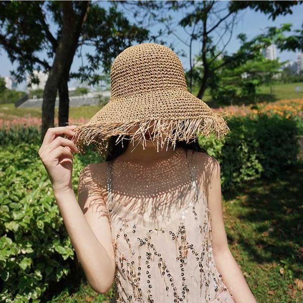 summer sun visor big brim classic burr foldable straw leisure outdoor beach women's uv protection hat, Blue;gray
summer sun visor big brim classic burr foldable straw leisure outdoor beach women's uv protection hat, Blue;gray