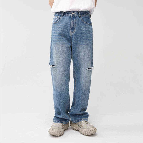 men broken hole hip hop loose casual denim jeans pant male korean streetwear vintage fashion jeans trousers women baggy jeans t220726, Blue
men broken hole hip hop loose casual denim jeans pant male korean streetwear vintage fashion jeans trousers women baggy jeans t220726, Blue