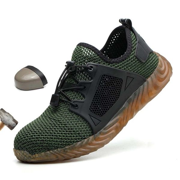male shoes breathable mesh safety shoes men light sneaker indestructible steel toe soft antipiercing work boots work shoes 220809, Black
male shoes breathable mesh safety shoes men light sneaker indestructible steel toe soft antipiercing work boots work shoes 220809, Black