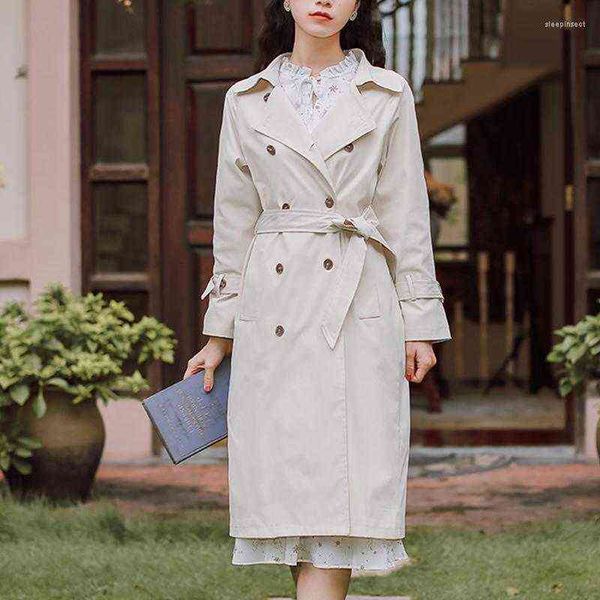 women's trench coats autumn winter women double breasted long coat with belt casual female loose fashion outwear windbreaker t220811, Tan;black
women's trench coats autumn winter women double breasted long coat with belt casual female loose fashion outwear windbreaker t220811, Tan;black