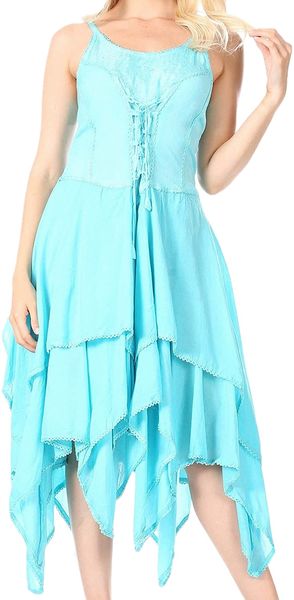 lady mary jacquard corset style bodice lightweight handkerchief hem dress e6tk#, Black;gray
lady mary jacquard corset style bodice lightweight handkerchief hem dress e6tk#, Black;gray