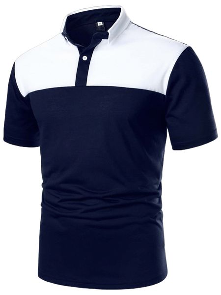 men two tone polo shirt s3ta#, White;black 
men two tone polo shirt s3ta#, White;black