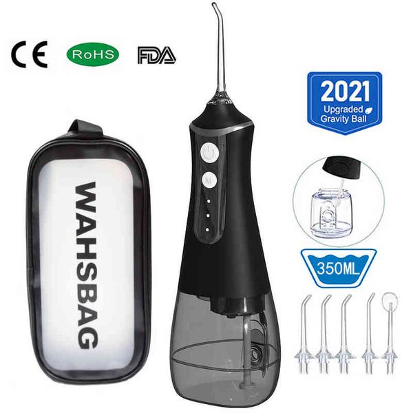 350ml oral irrigator dental waterproof teeth cleaner usb rechargeable water flosser portable waterpulse electric wash bag 220518
350ml oral irrigator dental waterproof teeth cleaner usb rechargeable water flosser portable waterpulse electric wash bag 220518