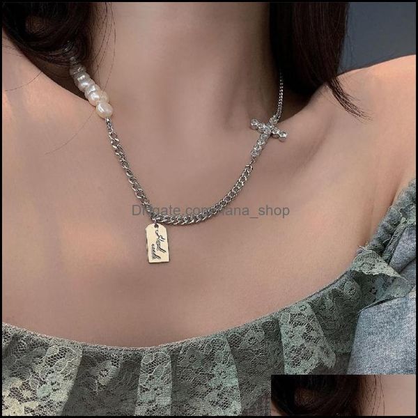 chokers necklaces pendants jewelry simple tag pendant stainless steel necklace crystal cross freshwater pearls clavicle chain party for fe, Golden;silver
chokers necklaces pendants jewelry simple tag pendant stainless steel necklace crystal cross freshwater pearls clavicle chain party for fe, Golden;silver