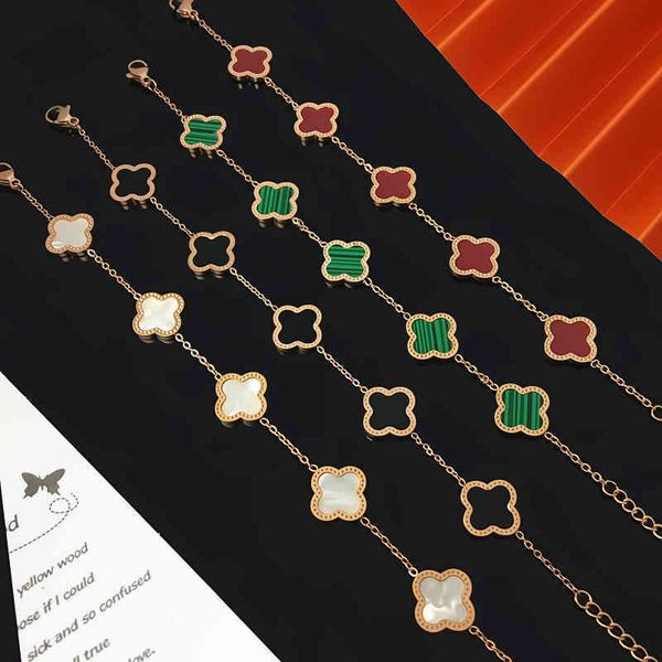 lucky clover five flower bracelet korean version fashion temperament simple rose gold titanium steel hand jewelry gift four colors, Black
lucky clover five flower bracelet korean version fashion temperament simple rose gold titanium steel hand jewelry gift four colors, Black