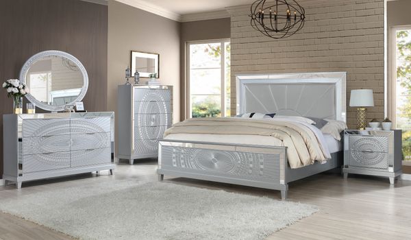 1pc beautiful silver finish 2 storage drawers nightstand wooden bedroom furniture on-site
1pc beautiful silver finish 2 storage drawers nightstand wooden bedroom furniture on-site