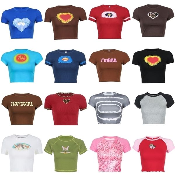 missnight woman tshirts cute crop short sleeve t shirt o neck printed vintage harajuku casual streetwear y2k summer 220520, White
missnight woman tshirts cute crop short sleeve t shirt o neck printed vintage harajuku casual streetwear y2k summer 220520, White