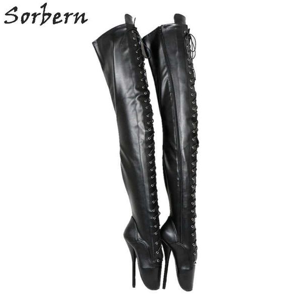 sorbern inch ballet heels crotch thigh high boots for women stilettos custom alternative footwear custom fetish boots, Black
sorbern inch ballet heels crotch thigh high boots for women stilettos custom alternative footwear custom fetish boots, Black