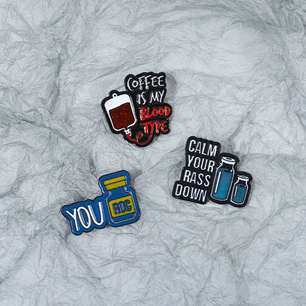 coffee is my blood type enamel pins custom brooches calm down you roc lapel badges punk funny jewelry gift for kids friends, Blue
coffee is my blood type enamel pins custom brooches calm down you roc lapel badges punk funny jewelry gift for kids friends, Blue