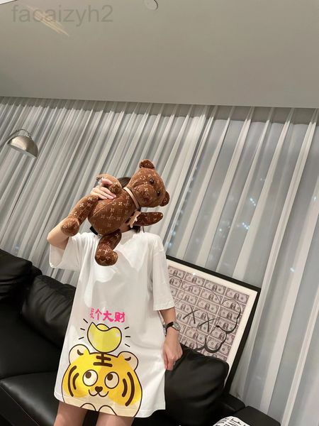 women's t-shirt designer chaopai 22 early spring new super cute yuanbao tiger printed casual t-shirt loose short sleeve t-shirt female, White
women's t-shirt designer chaopai 22 early spring new super cute yuanbao tiger printed casual t-shirt loose short sleeve t-shirt female, White