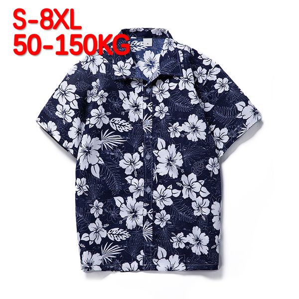 plus size 6xl 7xl 8xl fashion men s shirts men hawaiian camicias casual polyester kapok printed short sleeve blouses 220606, White;black
plus size 6xl 7xl 8xl fashion men s shirts men hawaiian camicias casual polyester kapok printed short sleeve blouses 220606, White;black