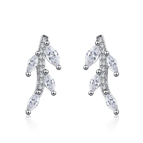 s925 silver plated micro inlaid zircon branch earrings charms leaf for girls, Golden
s925 silver plated micro inlaid zircon branch earrings charms leaf for girls, Golden