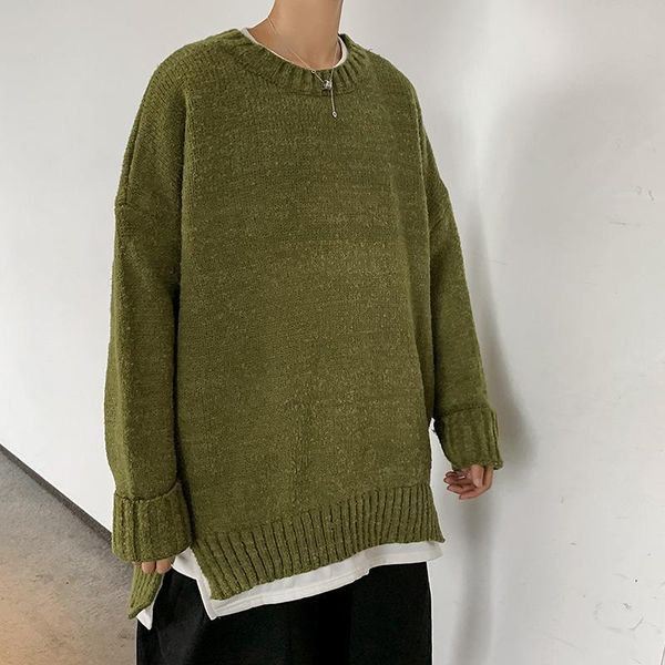 men's sweaters black sweater men korean fashion oversized pure color loose fit knitted streetwear trends clothes menmen's, White;black
men's sweaters black sweater men korean fashion oversized pure color loose fit knitted streetwear trends clothes menmen's, White;black