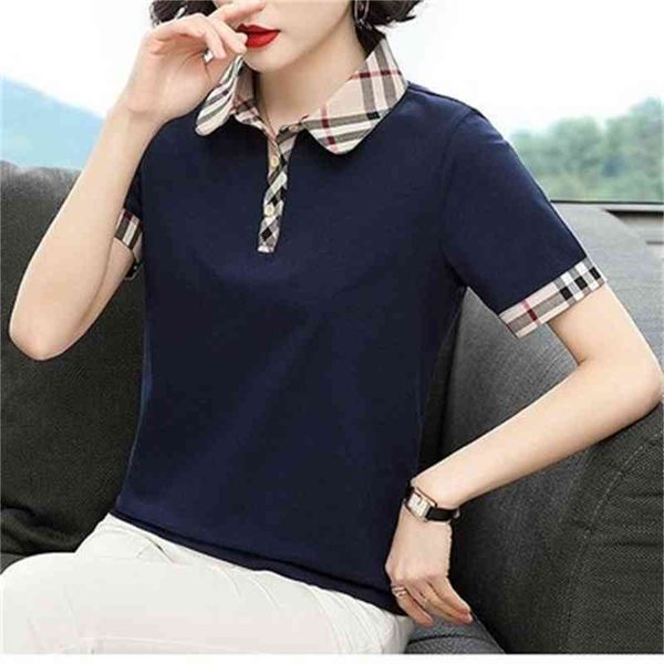 good brand t shirt 2022 new middle-aged mother polo plaid splicing lapel short sleeve long solid col qy8c swjp, White
good brand t shirt 2022 new middle-aged mother polo plaid splicing lapel short sleeve long solid col qy8c swjp, White