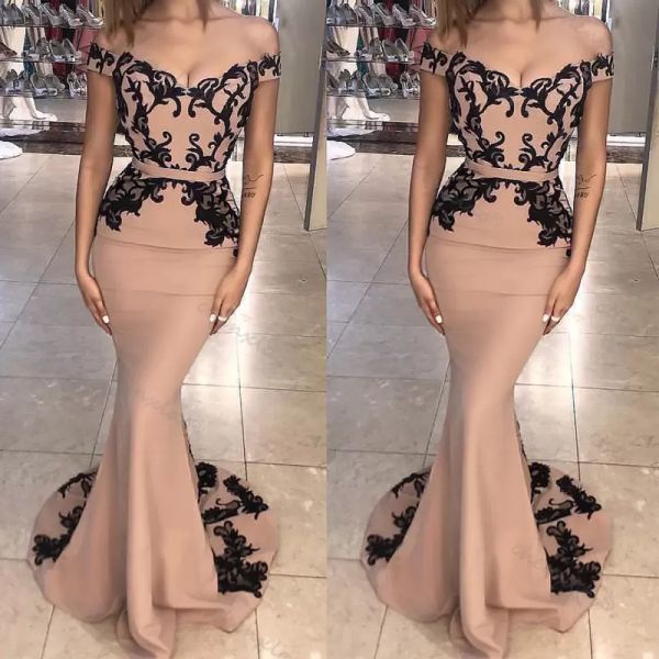 2022 mermaid prom dresses off the shoulder with lace applique sheath sweep train custom made plus size evening gown formal wear vestidos, Black
2022 mermaid prom dresses off the shoulder with lace applique sheath sweep train custom made plus size evening gown formal wear vestidos, Black