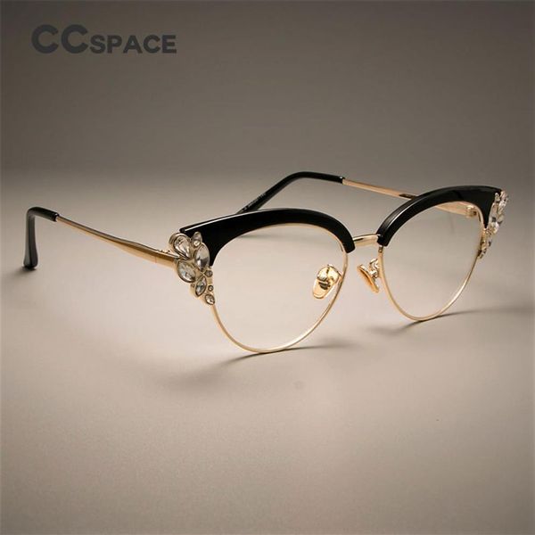 ccspace gorgeous ladies cat eye shiny rhinestones glasses frames for women brand designer eyewear optical eyeglasses 45120214y
ccspace gorgeous ladies cat eye shiny rhinestones glasses frames for women brand designer eyewear optical eyeglasses 45120214y