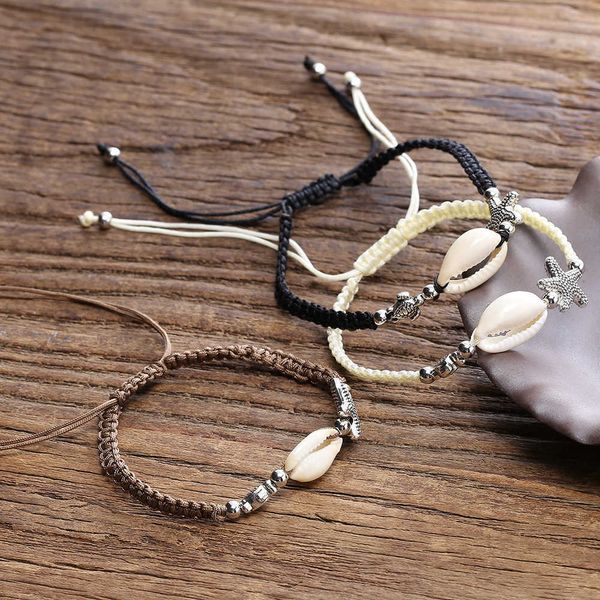 woven beach bracelet adjustable braided rope starfish shell men and women personality hawaiian bracelet, Golden;silver
woven beach bracelet adjustable braided rope starfish shell men and women personality hawaiian bracelet, Golden;silver