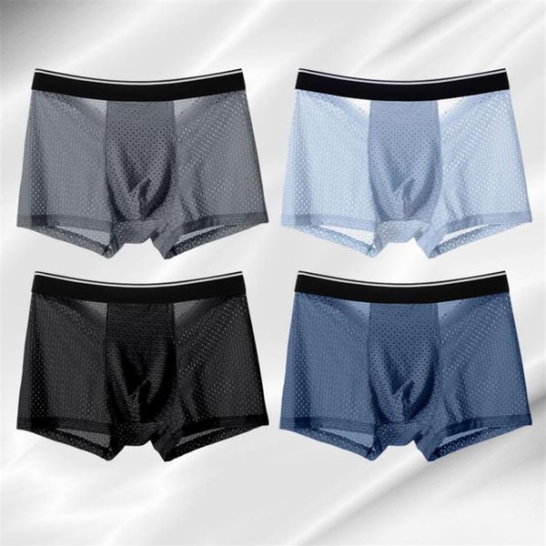underpants men's underwear ice silk mesh breathable comfortable men bo305t, Black;white
underpants men's underwear ice silk mesh breathable comfortable men bo305t, Black;white