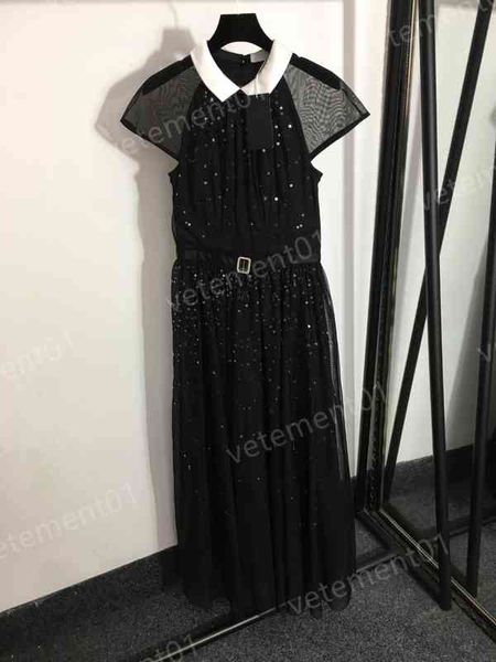 designer womens dresses fashion brand black sequin embroidered short sleeve mesh evening party dress luxury women clothing casual dresses on, Black;gray
designer womens dresses fashion brand black sequin embroidered short sleeve mesh evening party dress luxury women clothing casual dresses on, Black;gray
