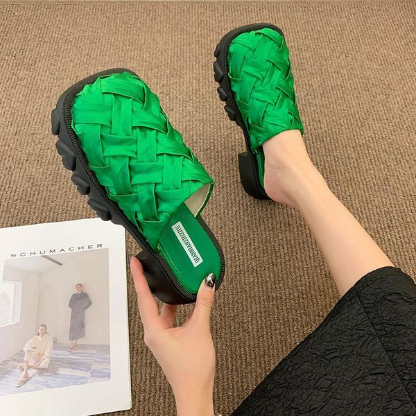 slippers spring/summer women's closed toe garden thick bottom beach sandals high-end green trend girls slip-on shoes, Black
slippers spring/summer women's closed toe garden thick bottom beach sandals high-end green trend girls slip-on shoes, Black