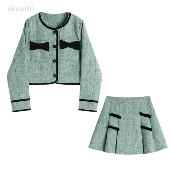 dresses for women skirt suit autumn winter retro college style tweed short jacket bow high waist a-line pleated skirt female l220725, White
dresses for women skirt suit autumn winter retro college style tweed short jacket bow high waist a-line pleated skirt female l220725, White
