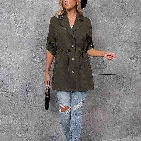 women's trench coats 2021 ladies casual long style double breasted coat chic office jacket t220809, Tan;black
women's trench coats 2021 ladies casual long style double breasted coat chic office jacket t220809, Tan;black