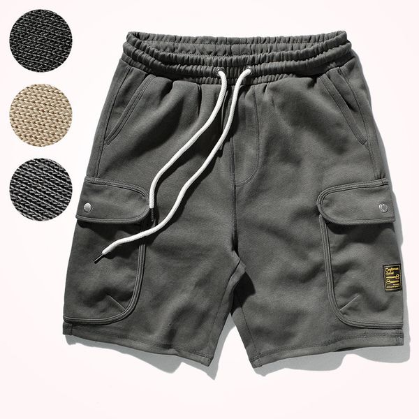 summer cargo shorts men's fashion capris pure cotton knitted multi-pocket drawstring casual knee length sweatpants, Black;brown
summer cargo shorts men's fashion capris pure cotton knitted multi-pocket drawstring casual knee length sweatpants, Black;brown