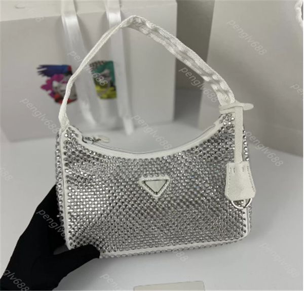 5a underarm shoulder bag fashion parachute fabric crystal handbag luxury designer moon shaped middle bag women's cross purse, Black
5a underarm shoulder bag fashion parachute fabric crystal handbag luxury designer moon shaped middle bag women's cross purse, Black