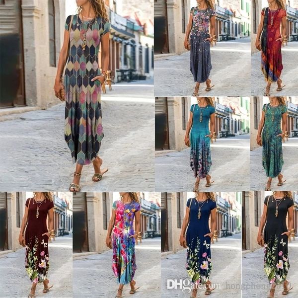2022 ladies casual dresses plus size printed dress summer round neck pocket short sleeve clothing fashion streetwear, Black;gray
2022 ladies casual dresses plus size printed dress summer round neck pocket short sleeve clothing fashion streetwear, Black;gray