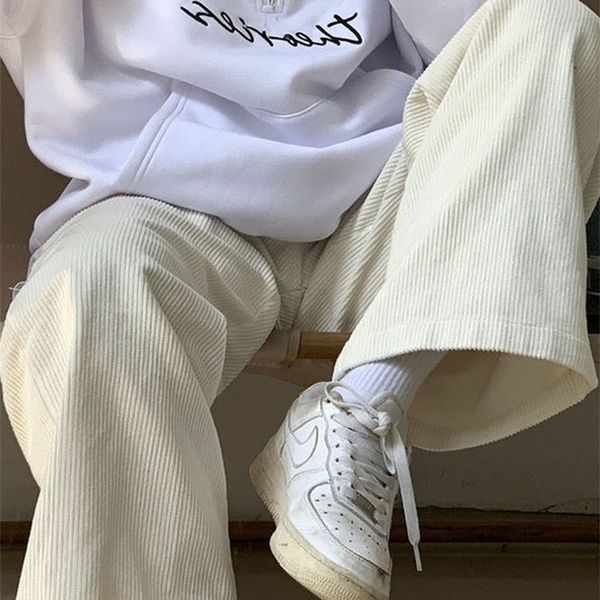 houzhou beige corduroy vintage wide leg pant korean style soft girl pink black autumn oversize casual trousers female 220716, Black;white
houzhou beige corduroy vintage wide leg pant korean style soft girl pink black autumn oversize casual trousers female 220716, Black;white