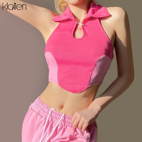 fashion casual solid rib knit turndown collar vest women summer new simple slim stretch wild streetwear female tank top, White
fashion casual solid rib knit turndown collar vest women summer new simple slim stretch wild streetwear female tank top, White