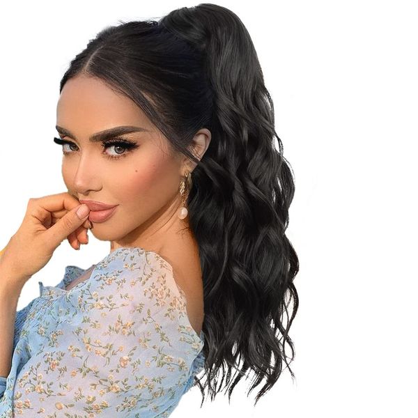10"-22" wrap magic ponytail horsetail 140g clips in/on 100% brazilian remy human hair extension natural loose wave, Black
10"-22" wrap magic ponytail horsetail 140g clips in/on 100% brazilian remy human hair extension natural loose wave, Black