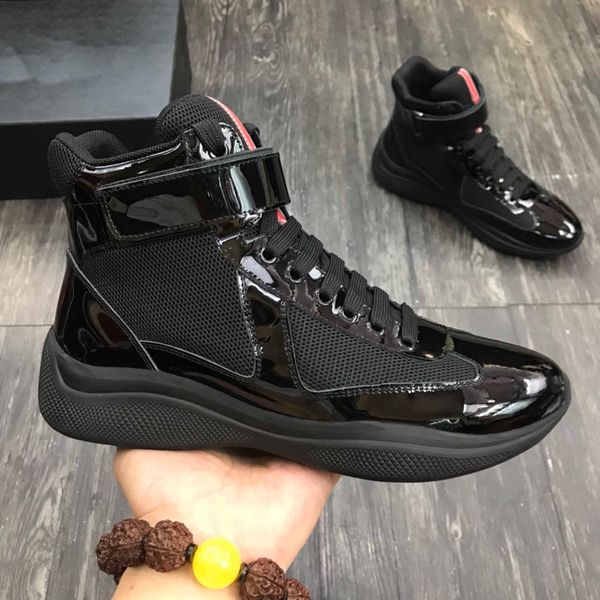 patent leather mesh designer casual shoes men's high-end trendy high-sneakers contrast color design cool fashion outdoor lace-up shoe, Black
patent leather mesh designer casual shoes men's high-end trendy high-sneakers contrast color design cool fashion outdoor lace-up shoe, Black