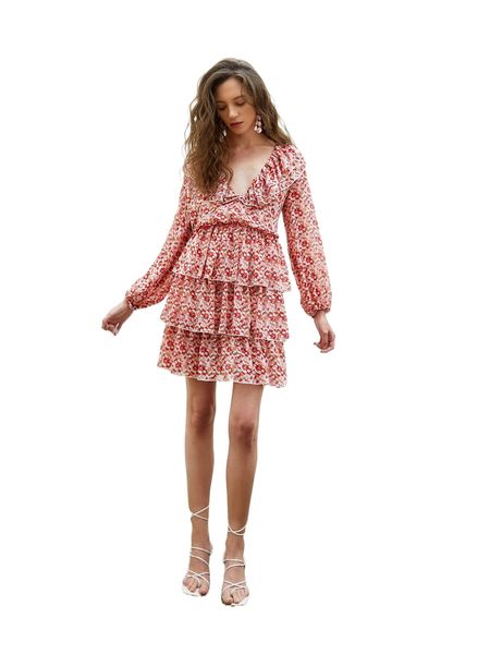 lantern sleeve ruffle trim layered ditsy floral dress n2rm#, Black;gray
lantern sleeve ruffle trim layered ditsy floral dress n2rm#, Black;gray