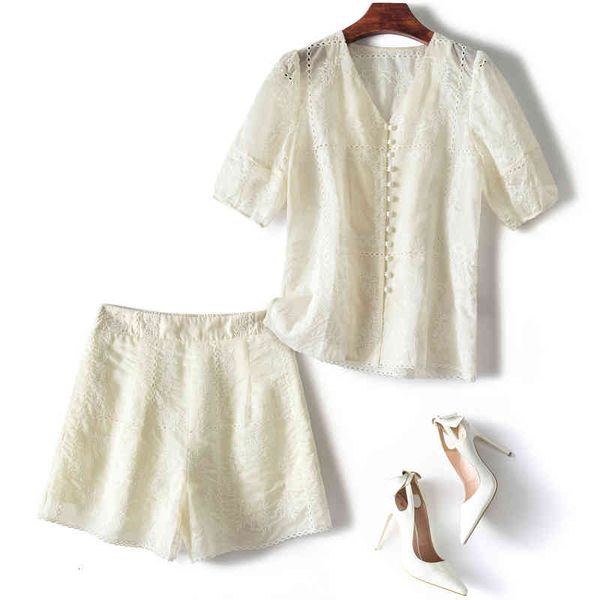 two piece dress more than one european and american discount label cutting big summer embroidered tiansi straight, White
two piece dress more than one european and american discount label cutting big summer embroidered tiansi straight, White