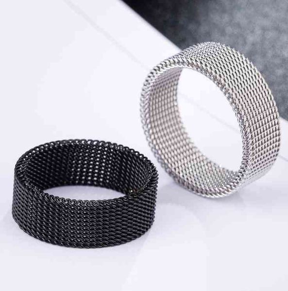 rings titanium steel woven mesh deformation ring men's fashion korean personalized single food female simple students, Silver
rings titanium steel woven mesh deformation ring men's fashion korean personalized single food female simple students, Silver
