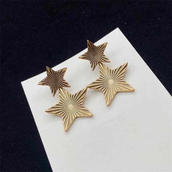70% off clearance sale new asymmetric size five pointed star minority design brass material fashion high-grade earrings and earrings, Golden
70% off clearance sale new asymmetric size five pointed star minority design brass material fashion high-grade earrings and earrings, Golden