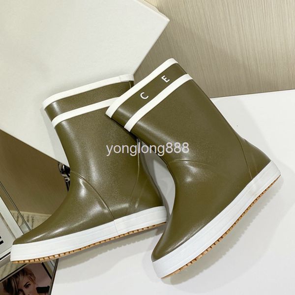 boots versatile rain boots middle tube flat bottomed martin pvc matcha green army rubber short, Black
boots versatile rain boots middle tube flat bottomed martin pvc matcha green army rubber short, Black