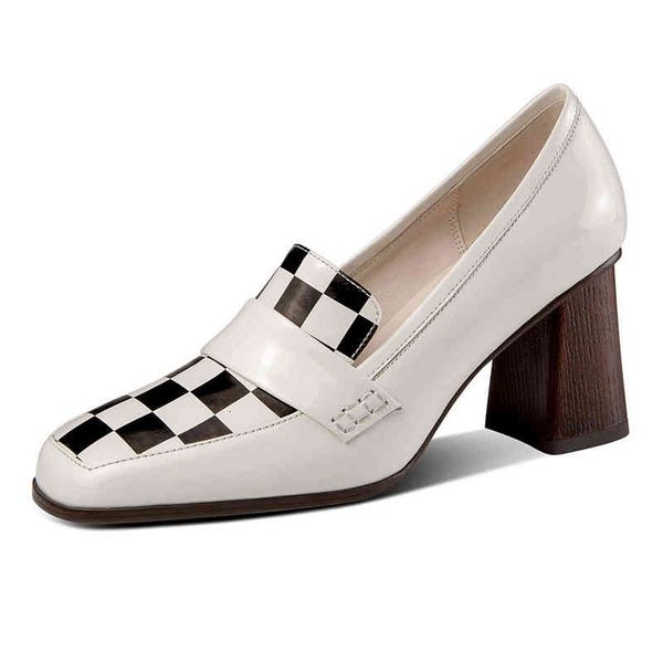 dress shoes spring and autumn women's shoes square head thick heel high heels plaid leather lefu simple women's single zc91, Black
dress shoes spring and autumn women's shoes square head thick heel high heels plaid leather lefu simple women's single zc91, Black