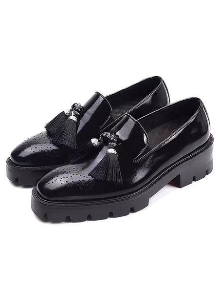 dress shoes winter genuine leather platform classics square toe black fringe men's handmade slip on men
dress shoes winter genuine leather platform classics square toe black fringe men's handmade slip on men