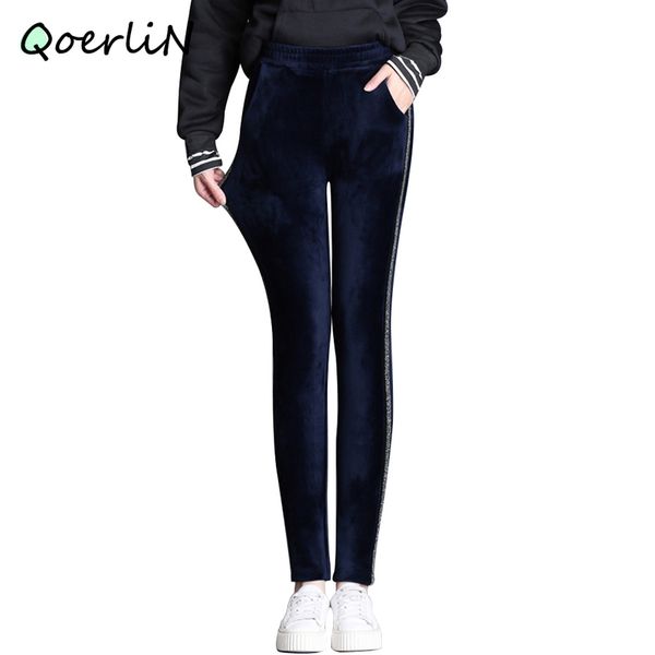 s6xl big size thick velvet leggings for women winter seamless leggings side shiny pants large size trousers tight pants ladies 210412, Black;white
s6xl big size thick velvet leggings for women winter seamless leggings side shiny pants large size trousers tight pants ladies 210412, Black;white