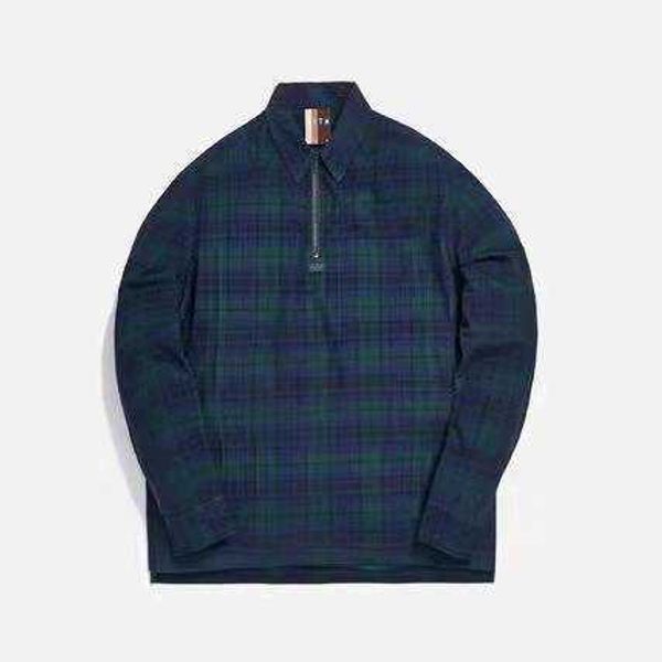 men's casual shirts kid 20ss quarter folded shirt plaid half zip shirt unisex, White;black
men's casual shirts kid 20ss quarter folded shirt plaid half zip shirt unisex, White;black
