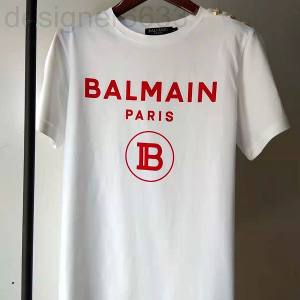 women's t-shirt designer correct version balman flocking cotton short sleeve gold button dilige baqiaoxin t6py, White
women's t-shirt designer correct version balman flocking cotton short sleeve gold button dilige baqiaoxin t6py, White