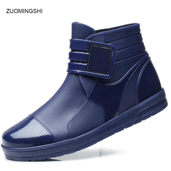 fashion pvc rain boots flat galoshes men black rainboots blue rubber ankle boots buckle botas, Black;red
fashion pvc rain boots flat galoshes men black rainboots blue rubber ankle boots buckle botas, Black;red