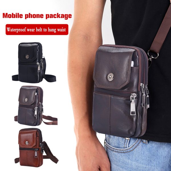 men s messenger bag cowhide leather mobile phone pouch men wallet small travel waist male multi pockets chest 220627
men s messenger bag cowhide leather mobile phone pouch men wallet small travel waist male multi pockets chest 220627