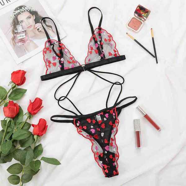 nxy set summer new embroidery little red heart fashion transparent perspective ultra thin underwear erotic lingerie 0216, Red;black
nxy set summer new embroidery little red heart fashion transparent perspective ultra thin underwear erotic lingerie 0216, Red;black